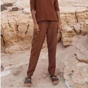 NWT Poetry 100% Linen trouser pants rust colored size 6
